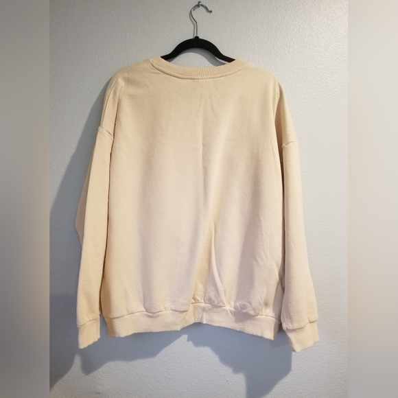 Warner Bros 100th Anniversary Sweatshirt Women XXL Beige The Flintstone Crew - Picture 2 of 4